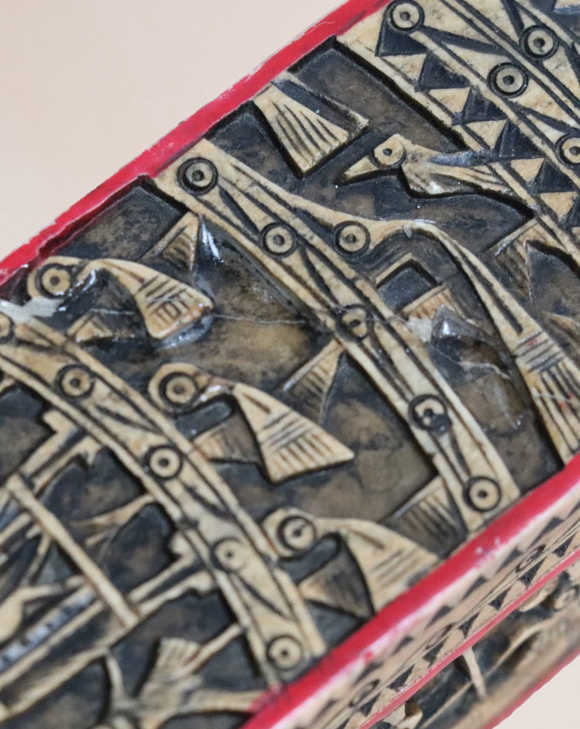 Early 20th Century Chinese Carved Stone Paintbrush Box
