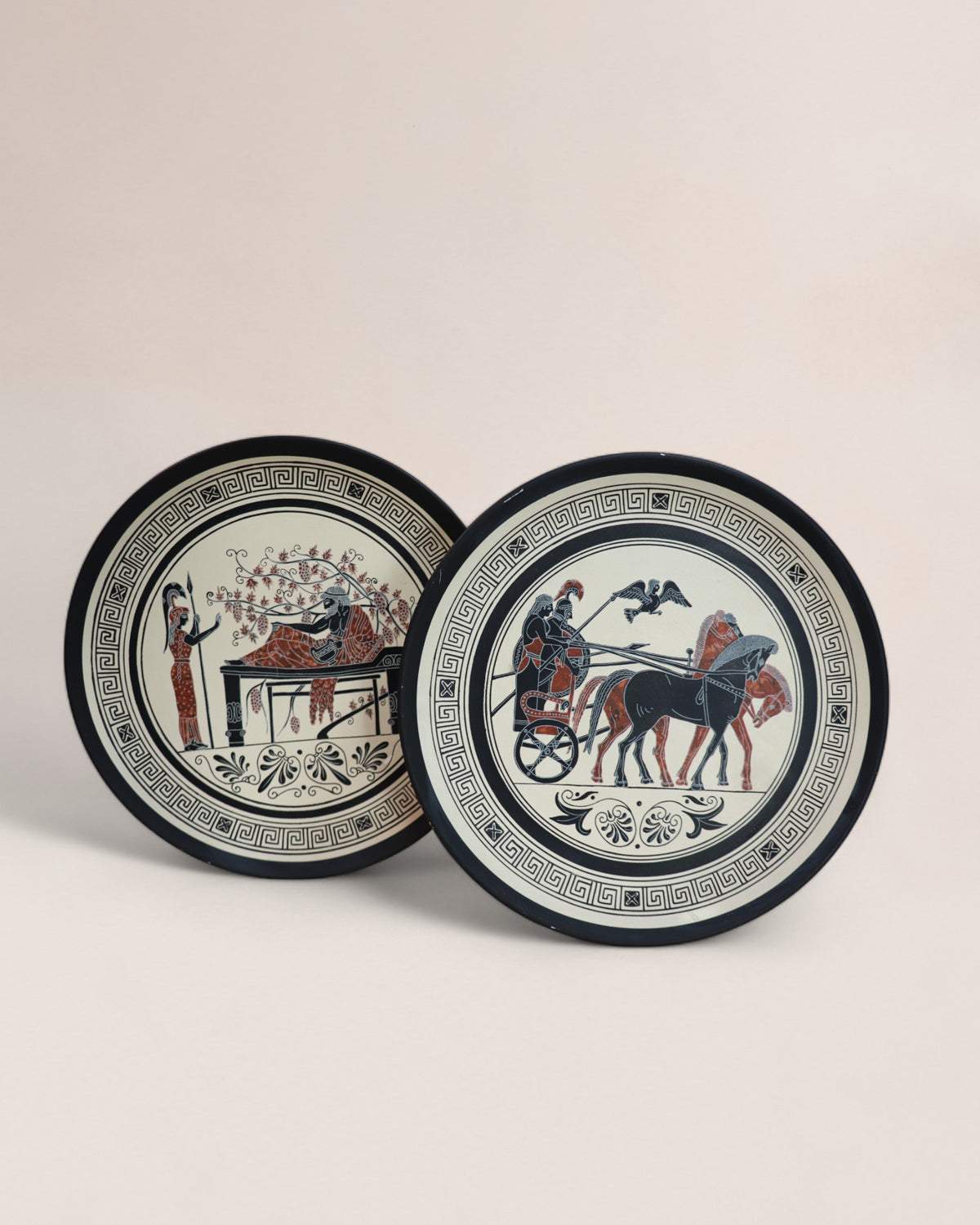 Pair of Vintage Decorative Plates - Ancient Greek Replicas