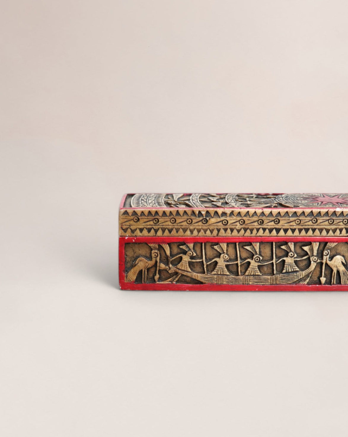 Early 20th Century Chinese Carved Stone Paintbrush Box