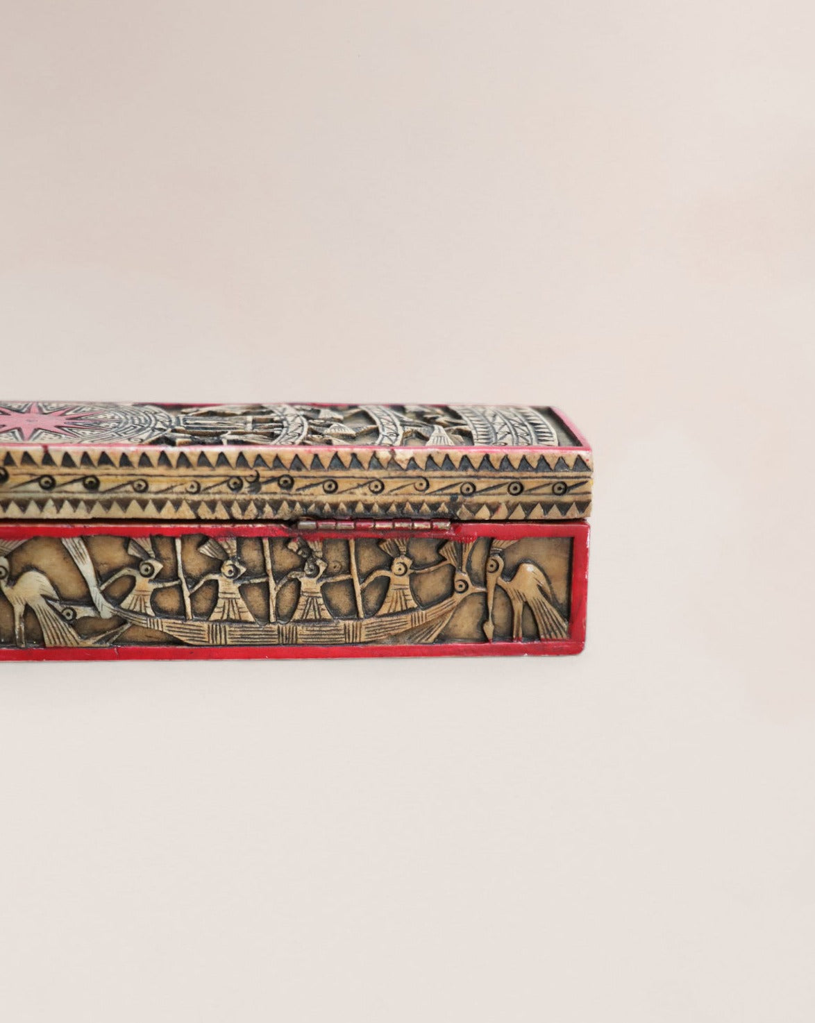 Early 20th Century Chinese Carved Stone Paintbrush Box