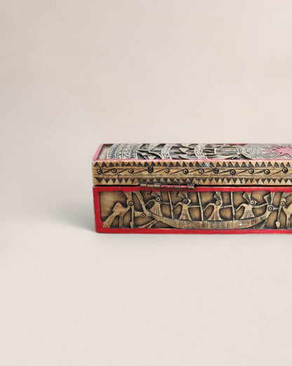 Early 20th Century Chinese Carved Stone Paintbrush Box
