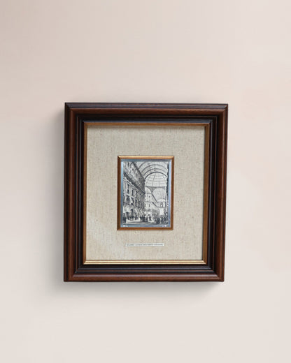 Bottega D'Arte Miniature Engraved Framed Art by Catraro Goffredo in 925 Silver