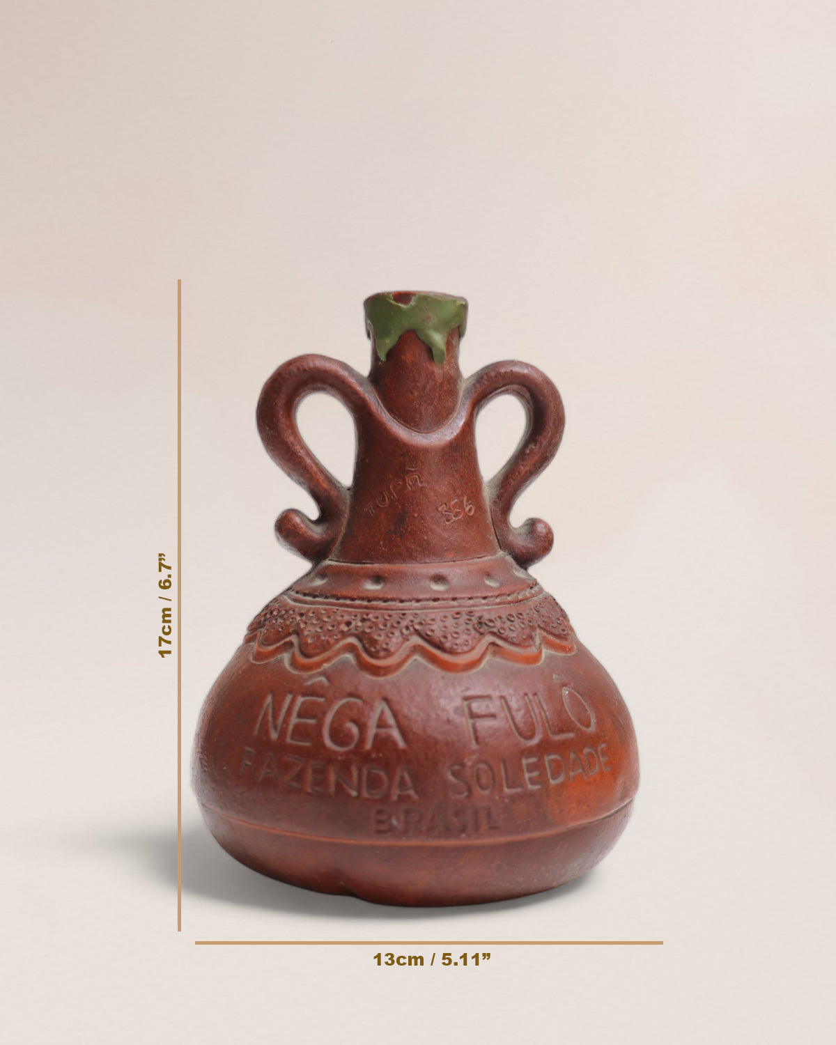 Vintage Rare Nega Fulo Terracotta Clay Pottery Liquor Bottle