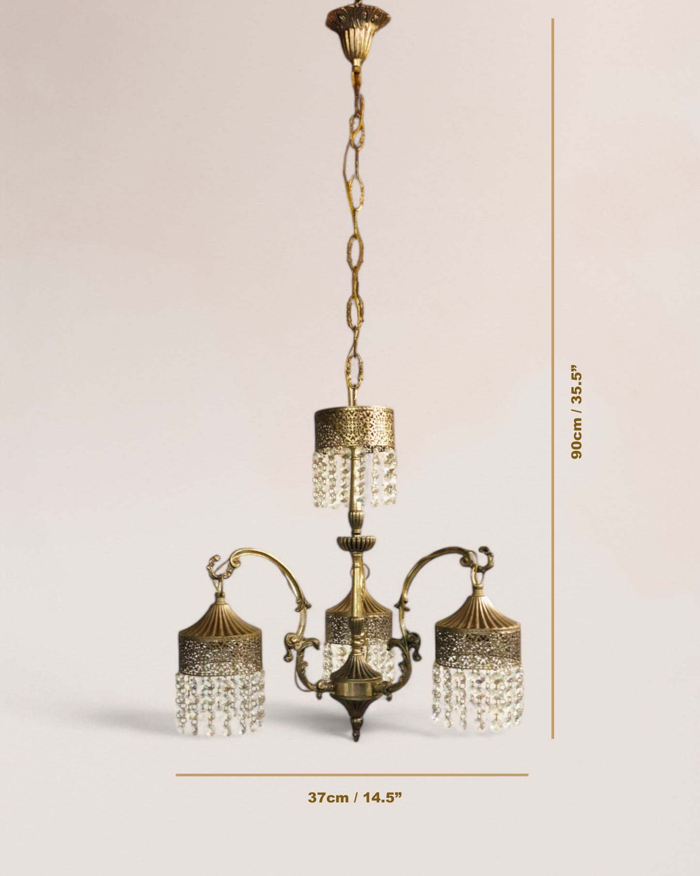 Intricate 1930s Italian antique chandelier