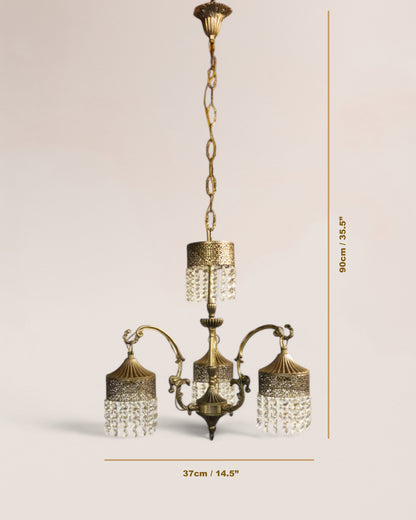 Intricate 1930s Italian antique chandelier