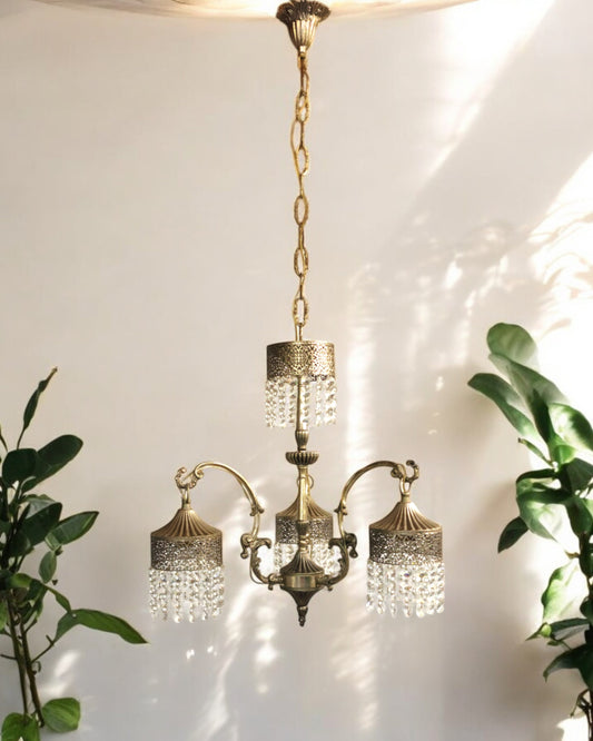 Intricate 1930s Italian antique chandelier