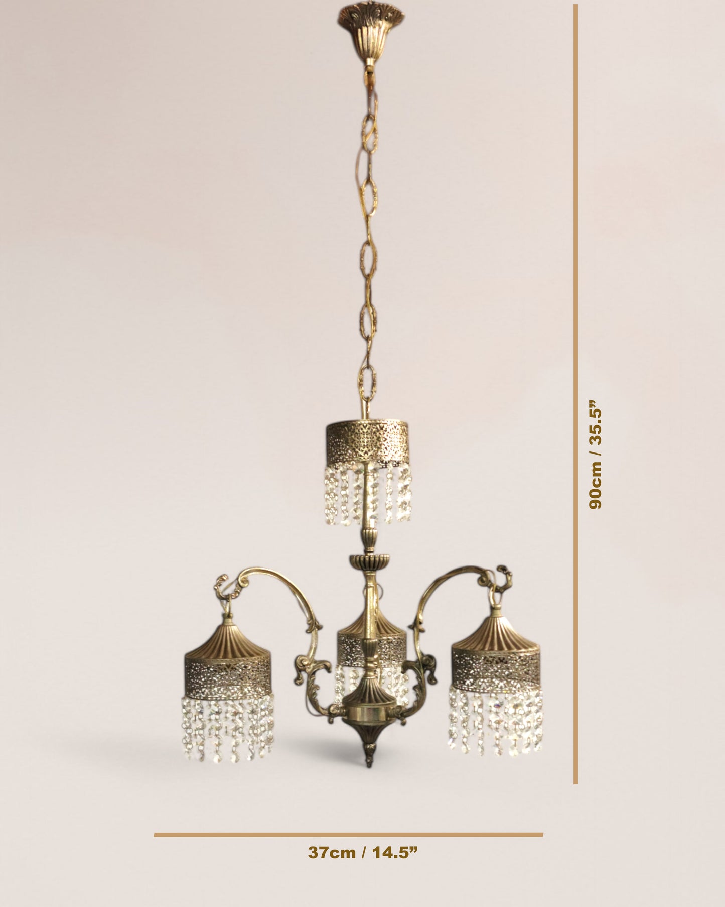 Intricate 1930s Italian antique chandelier