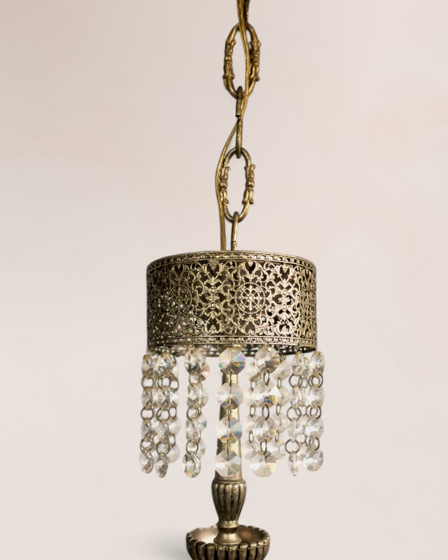 Intricate 1930s Italian antique chandelier