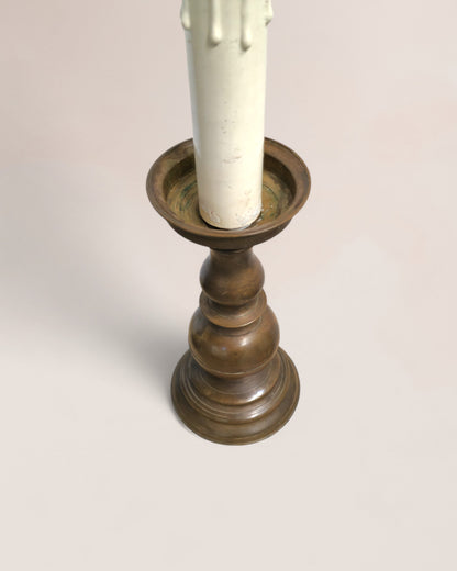 Pair of Late 1800s Antique Bronze Candelabrum Table Lamps