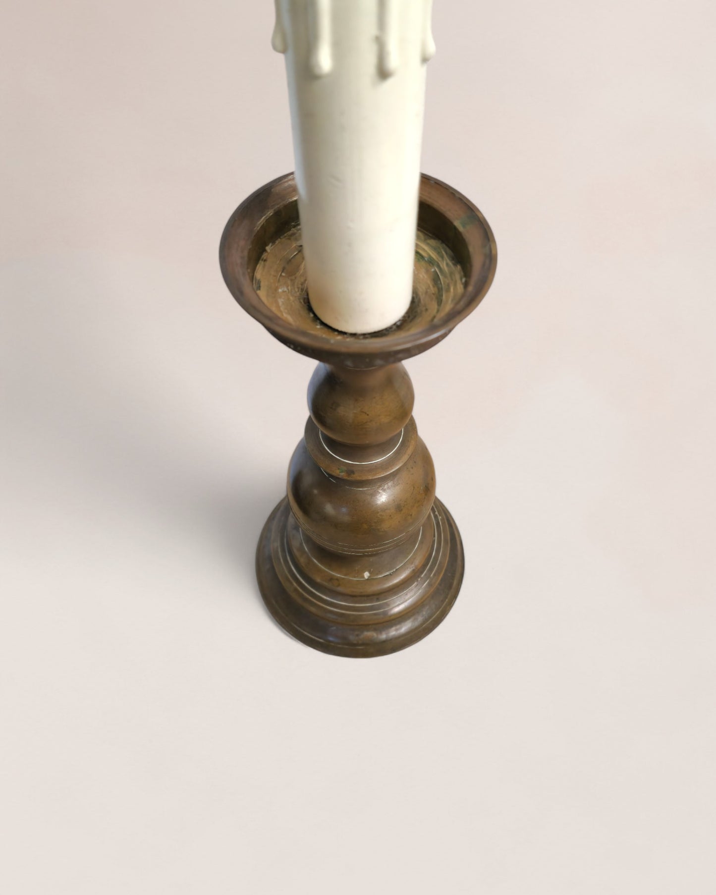 Pair of Late 1800s Antique Bronze Candelabrum Table Lamps