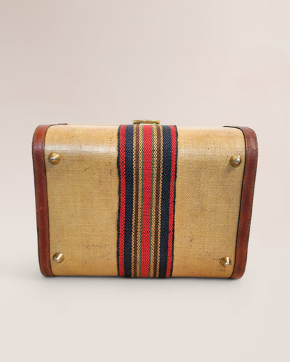 Vintage Mid-20th Century Old Leather Roma Travel Vanity Case " Needs Restoration "