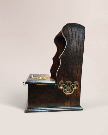 Late 1800s Wood Cased Victorian Tantalus with Mirror