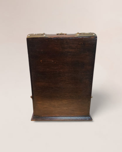 Late 1800s Wood Cased Victorian Tantalus with Mirror