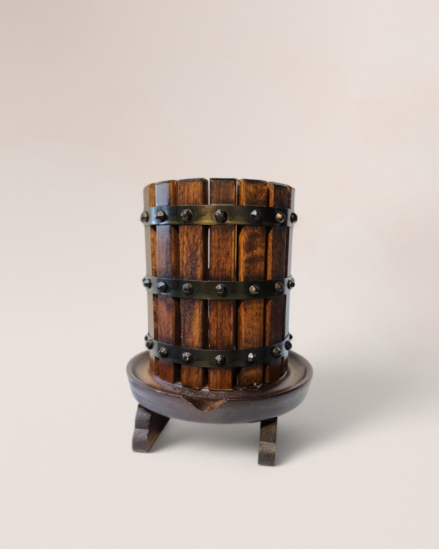 Vintage 1970s Grappa Liquor Wine Press Shaped Decanter