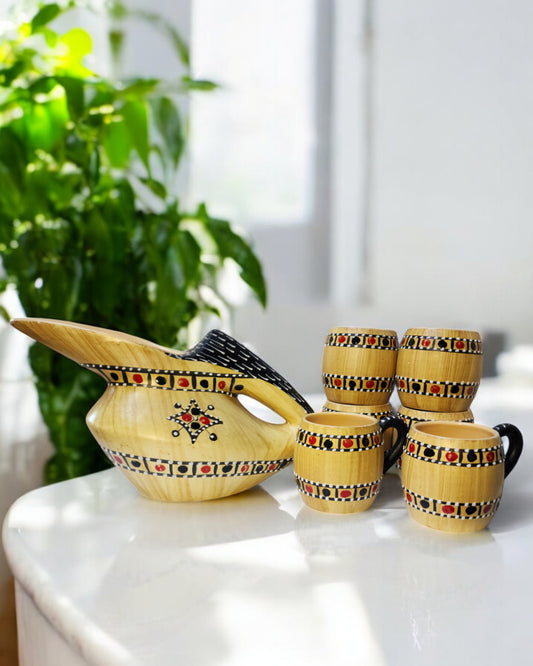Vintage Mid-20th Century Italian Cama Deruta Wine Jug & Mug Set