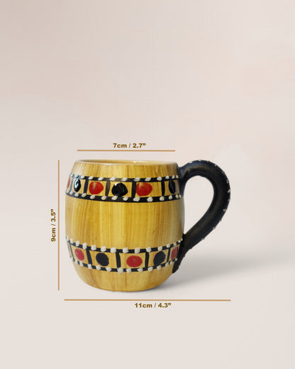 Vintage Mid-20th Century Italian Cama Deruta Wine Jug & Mug Set