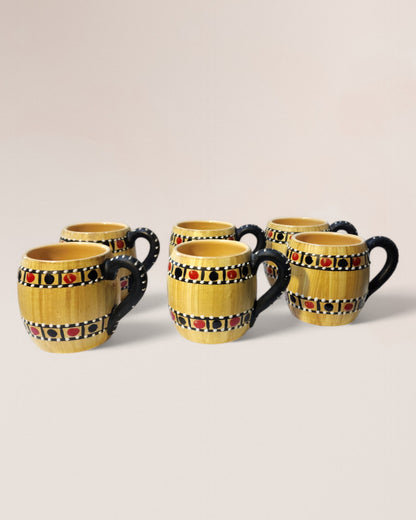 Vintage Mid-20th Century Italian Cama Deruta Wine Jug & Mug Set
