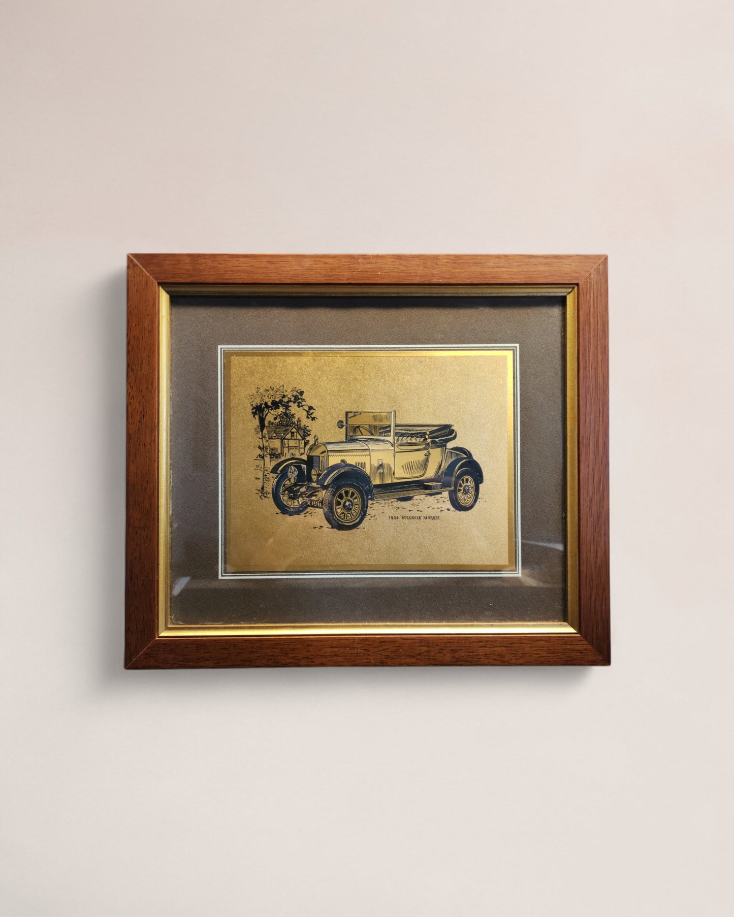 Set of 4 Vintage Dufex Gold Foil Framed Art Prints