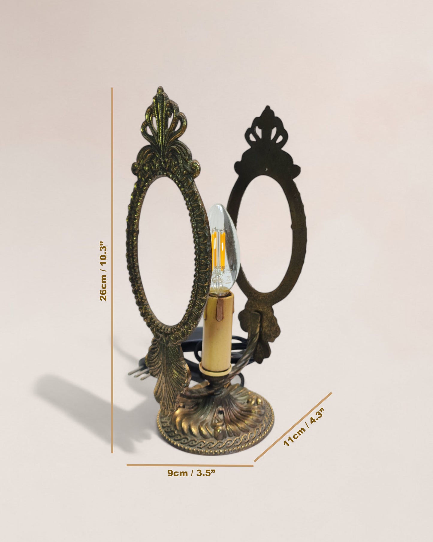 Pair Of Vintage 1960s Italian Brass Table Lamps