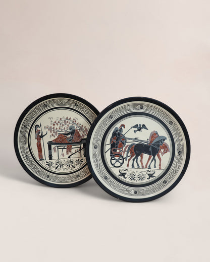 Pair of Vintage Decorative Plates - Ancient Greek Replicas