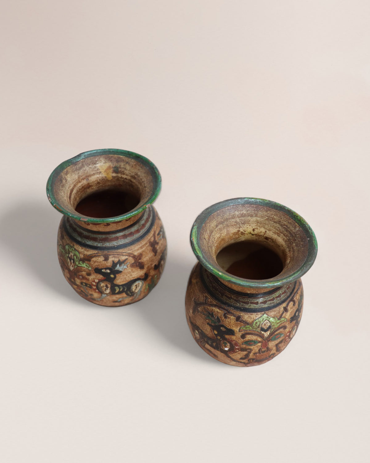 Pair of Antique 1920s Montopoli Arno Terracotta Vases