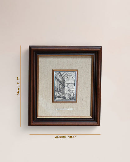 Bottega D'Arte Miniature Engraved Framed Art by Catraro Goffredo in 925 Silver