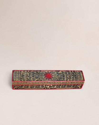 Early 20th Century Chinese Carved Stone Paintbrush Box