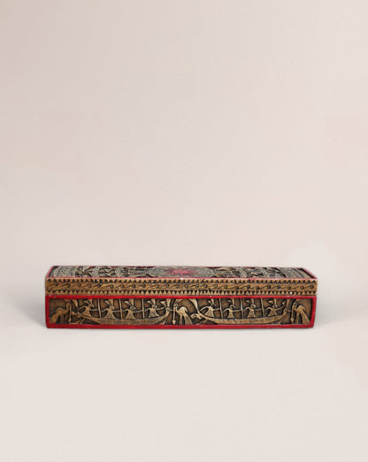 Early 20th Century Chinese Carved Stone Paintbrush Box