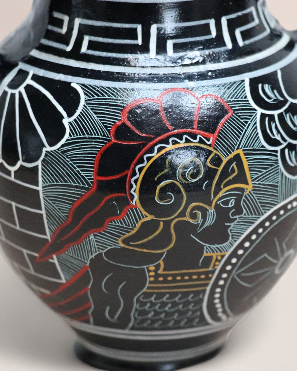 Vintage Mid 20th Century Greek Double Handled Amphora Vase