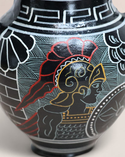 Vintage Mid 20th Century Greek Double Handled Amphora Vase