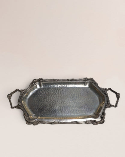 Exquisite Pewter and Porcelain Service Set