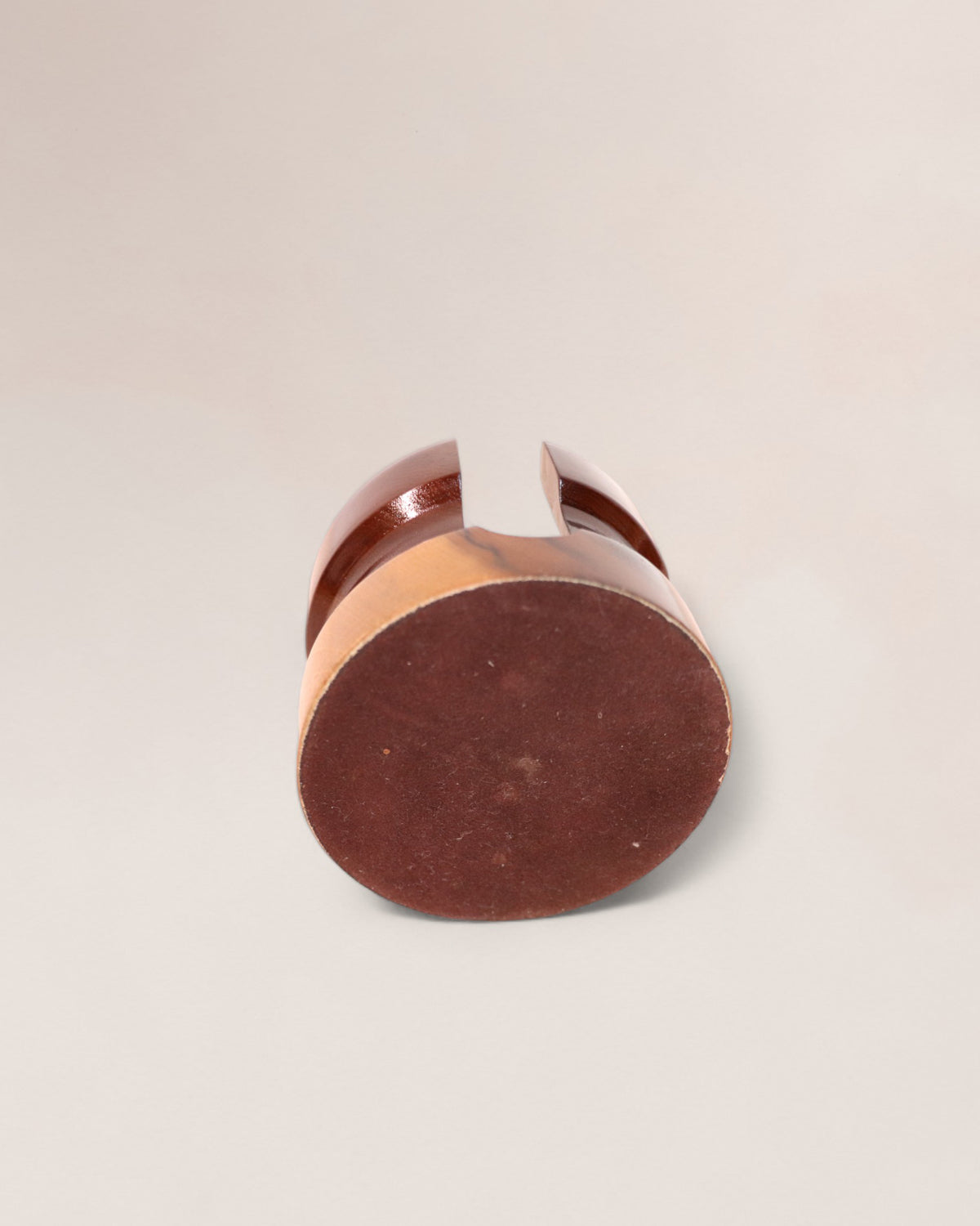 Wood and Brazilian Agate Stone Vintage Drink Coasters, Set of 6