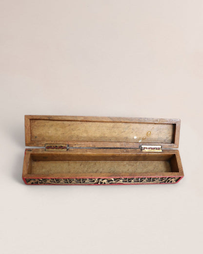 Early 20th Century Chinese Carved Stone Paintbrush Box