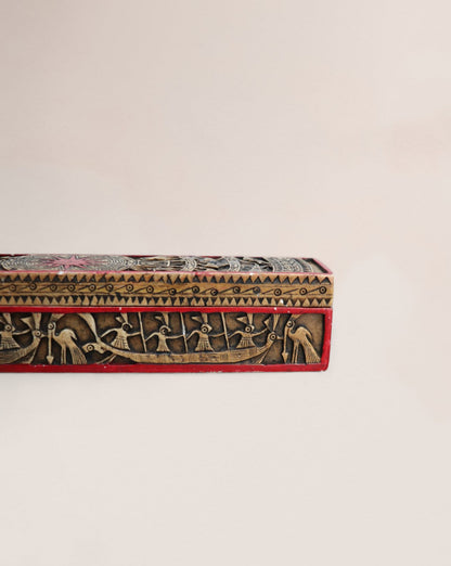 Early 20th Century Chinese Carved Stone Paintbrush Box