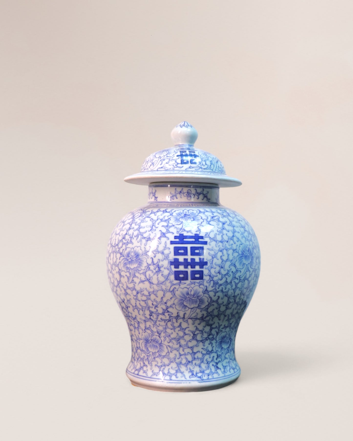 Early 1900s Chinese 'Shuangxi' Baluster Lidded Vase