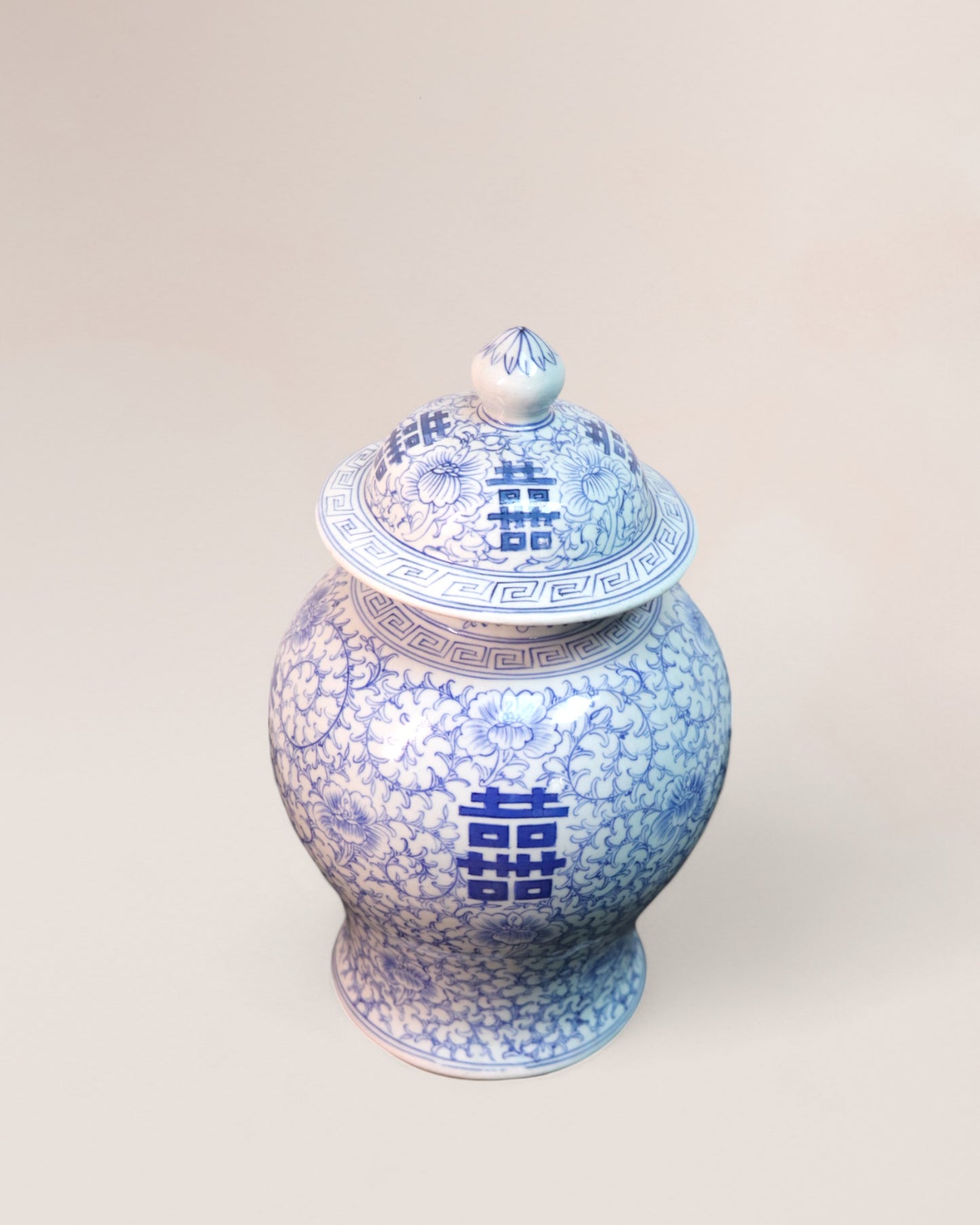 Early 1900s Chinese 'Shuangxi' Baluster Lidded Vase